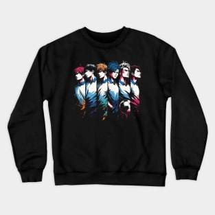 School Soccer Club Squad Anime Manga Manwha Husbando Otaku Crewneck Sweatshirt